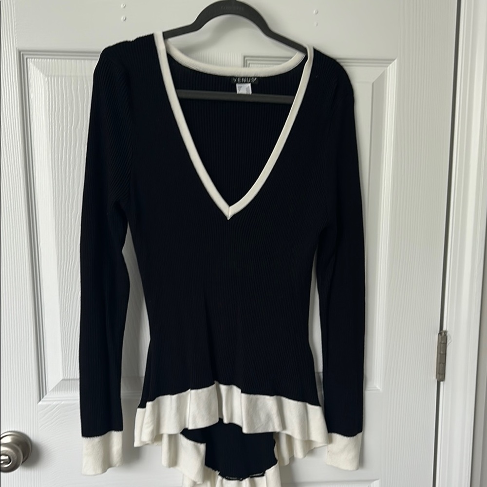 Venus Black and White sweater